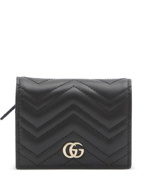 Gucci GG Marmont chevron leather wallet - Black - zdjęcie produktu nr 1