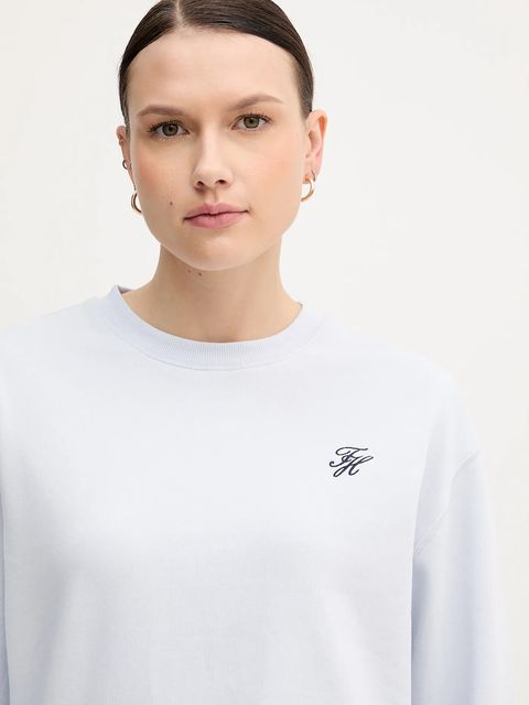 Tommy Hilfiger bluza damska kolor niebieski z aplikacją WW0WW49418