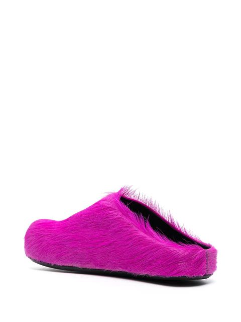 Marni Fussbet Sabot calf-hair slippers - Purple