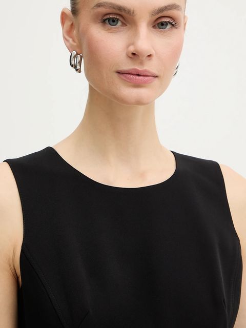 Karl Lagerfeld sukienka kolor czarny midi rozkloszowana B1W13023