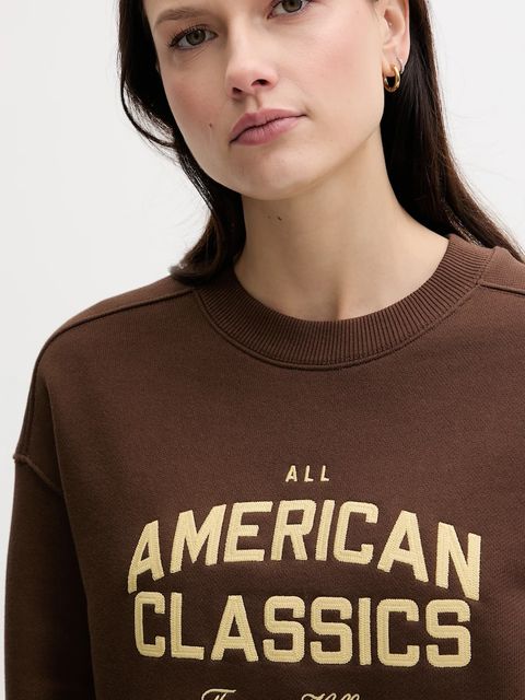 Tommy Hilfiger bluza damska kolor brązowy z aplikacją WW0WW45752 - zdjęcie produktu nr 2