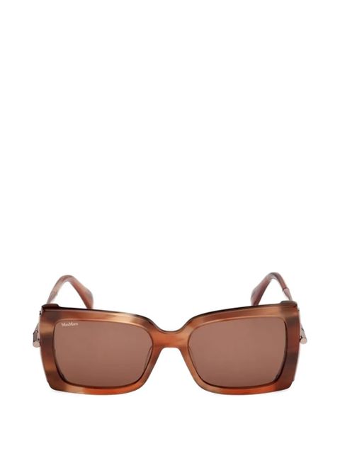 Max Mara rectangle sunglasses - Brown - zdjęcie produktu nr 1