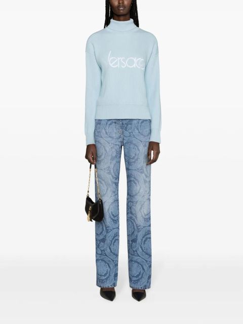 Versace Barocco straight-leg jeans - Blue