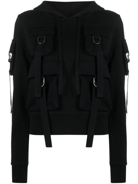 Blumarine cargo-pockets cotton hoodie - Black - zdjęcie produktu nr 1