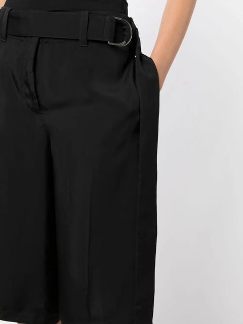 Jil Sander belted-waist wide-leg shorts - Black