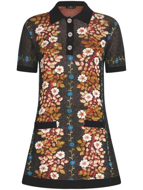 ETRO floral-jacquard knit dress - Black - zdjęcie produktu nr 1