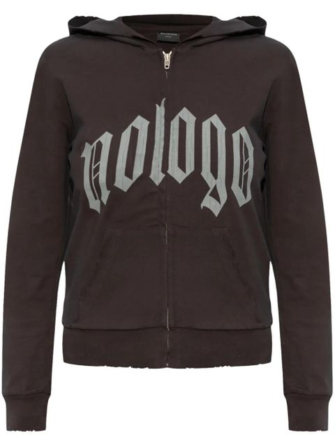 Balenciaga logo print hoodie - Brown - zdjęcie produktu nr 1