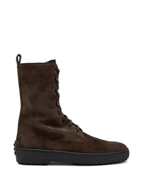 Tod's Gommino lace-up suede boots - Brown - zdjęcie produktu nr 2