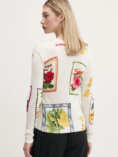 Desigual sweter z domieszką lnu TAMPERE