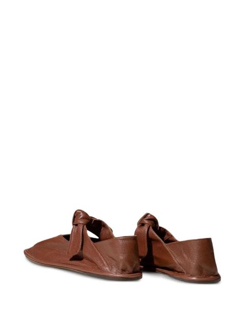 Hereu Llasada knot-detail ballet flats - Brown