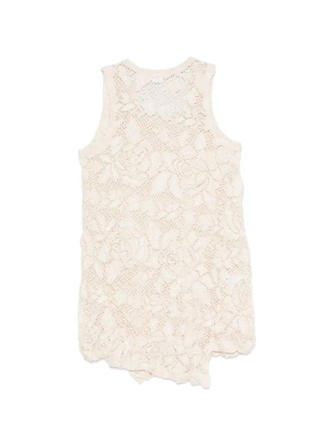 Comme Des Garçons floral-lace sleeveless top - Neutrals - zdjęcie produktu nr 2