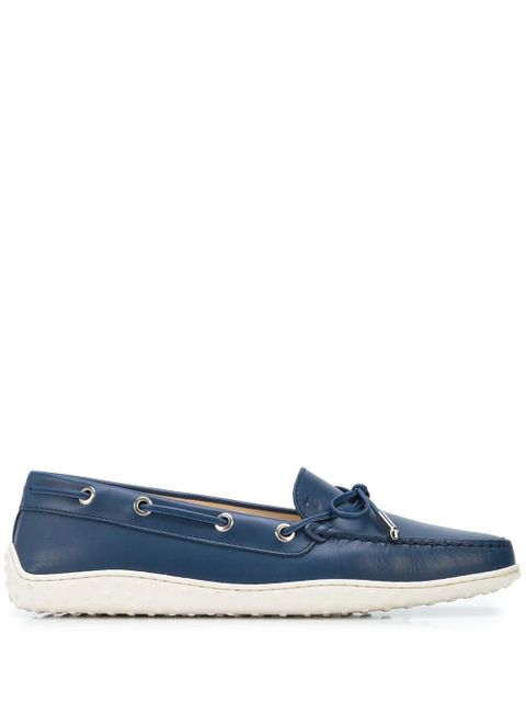Tod's lace-up leather loafers - Blue - zdjęcie produktu nr 1
