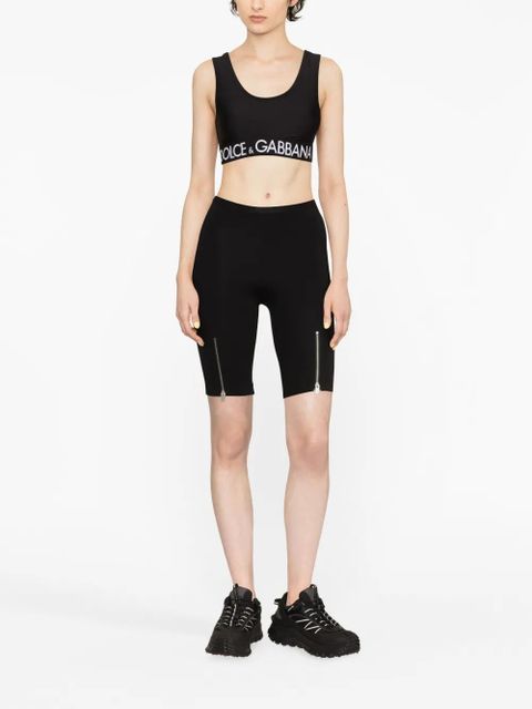 Dolce & Gabbana logo-underband sports bra - Black