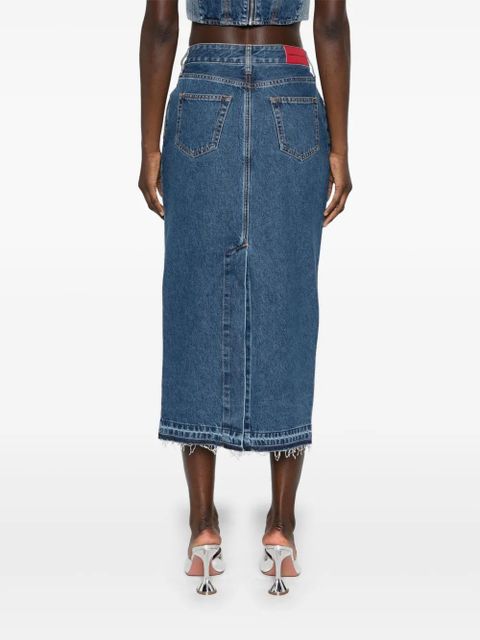 Alessandra Rich rhinestoned midi pencil skirt - Blue