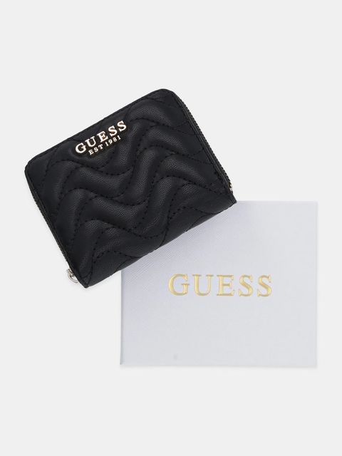 Guess portfel MELISANDRA damski kolor czarny SWQG96 53137