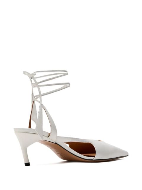 The Attico Diane slingback pumps - White