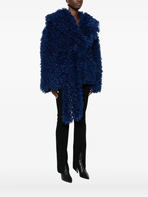 ROTATE BIRGER CHRISTENSEN faux-fur belted jacket - Blue