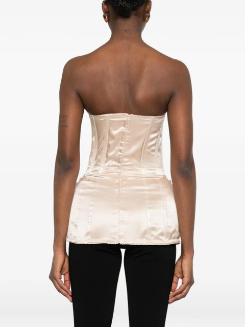 Magda Butrym silk corset top - Neutrals