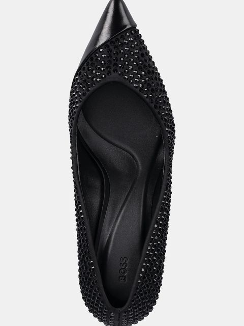 BOSS czółenka Gracey kolor czarny na słupku 50552802