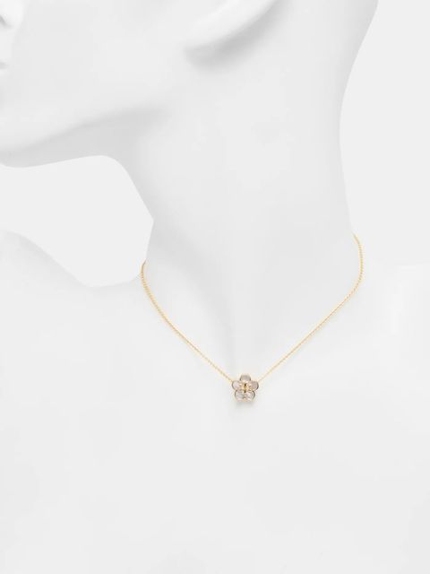 Tory Burch naszyjnik pozłacany Kira Flower Pendant