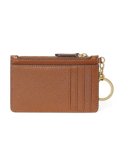 Lauren Ralph Lauren portfel skórzany damski kolor brązowy 432966789