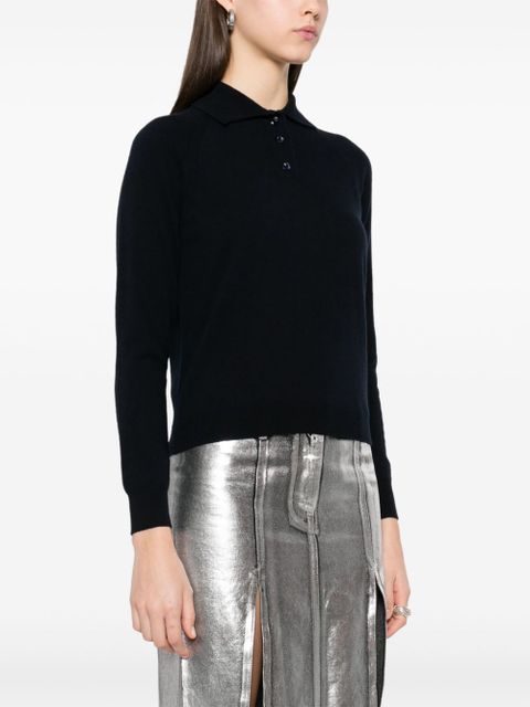 Maison Margiela virgin-wool polo top - Blue