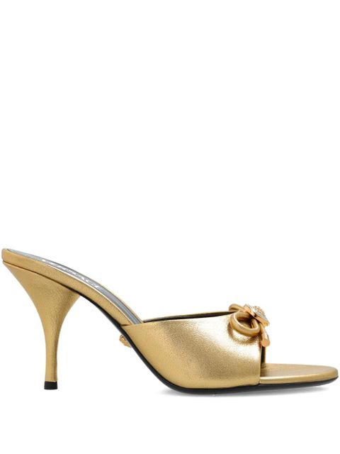 Versace 70mm bow-detail sandals - Yellow - zdjęcie produktu nr 1