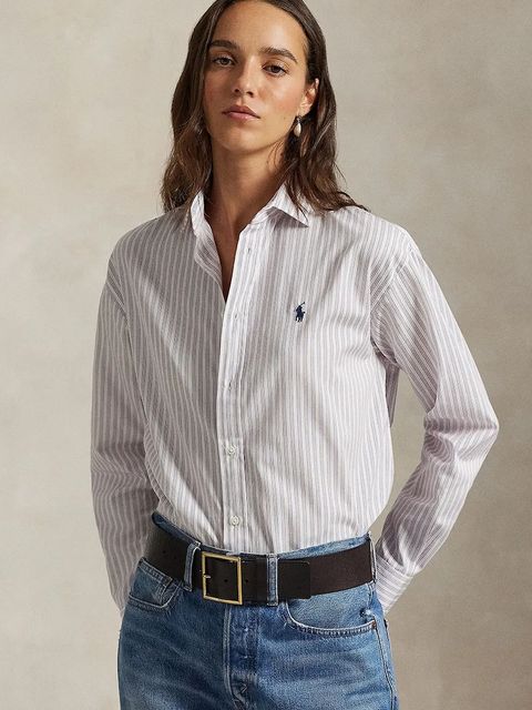 Polo Ralph Lauren koszula bawełniana damska kolor biały relaxed z kołnierzykiem klasycznym 211910743 - zdjęcie produktu nr 1