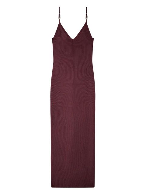 Versace safety-pin ribbed midi dress - Red - zdjęcie produktu nr 1