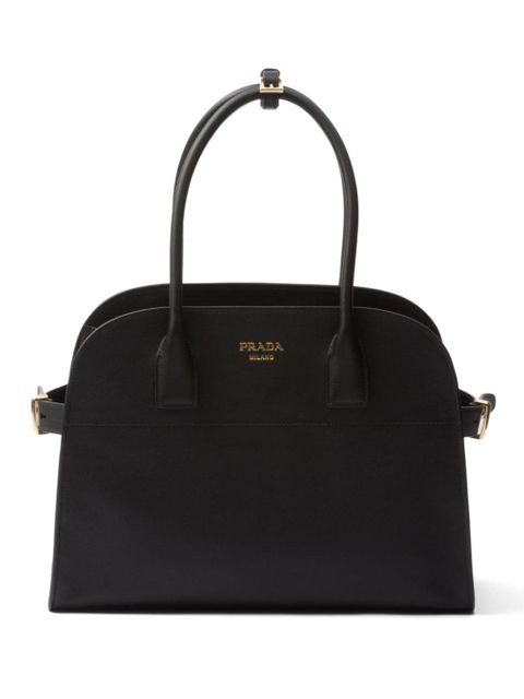 Prada medium leather tote bag - Black - zdjęcie produktu nr 1