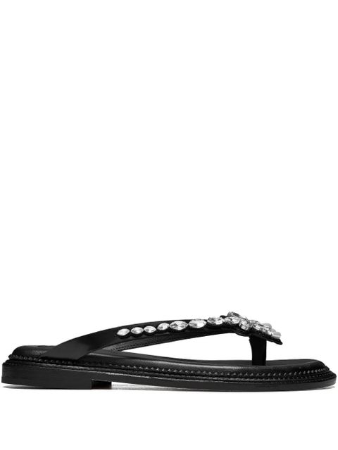 Simone Rocha crystal-embellished slides - Black - zdjęcie produktu nr 1