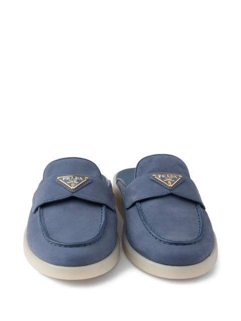 Prada nubuck mules - Blue