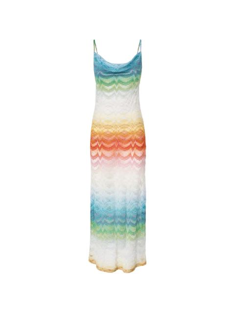 Missoni open-back maxi beach dress - Blue - zdjęcie produktu nr 1