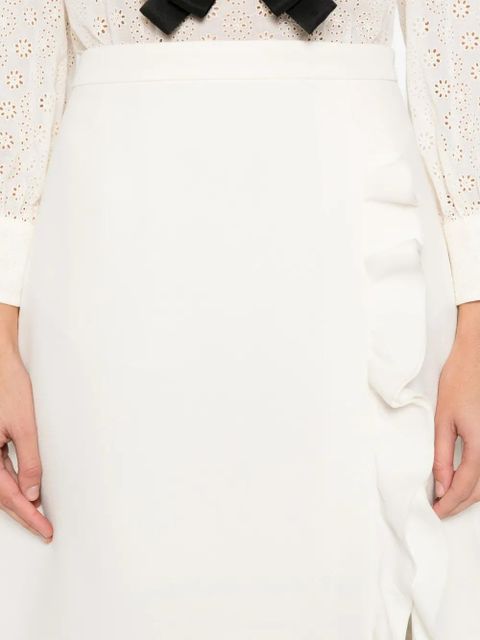 Valentino Garavani ruffled mini skirt - White