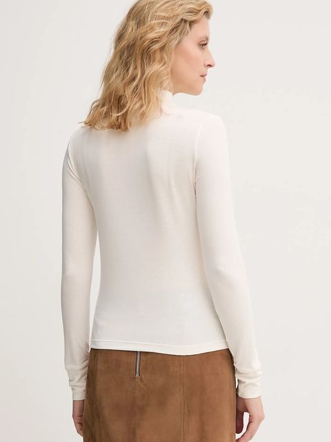 Marella longsleeve Emme by Marella kolor beżowy z golfem 2525946031200