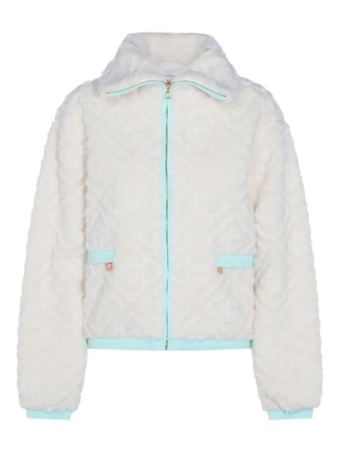 Casablanca textured zip-up jacket - White - zdjęcie produktu nr 1