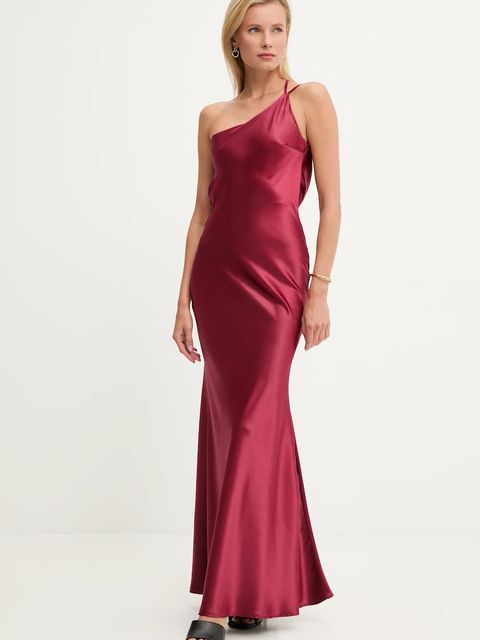 Answear.LAB sukienka kolor bordowy maxi rozkloszowana - zdjęcie produktu nr 1