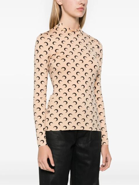 Marine Serre Crescent Moon top - Neutrals