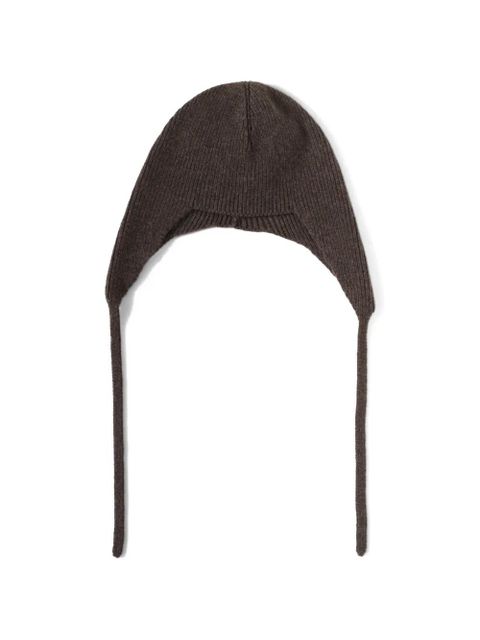 The Row tie-detail beanie hat - Brown - zdjęcie produktu nr 1