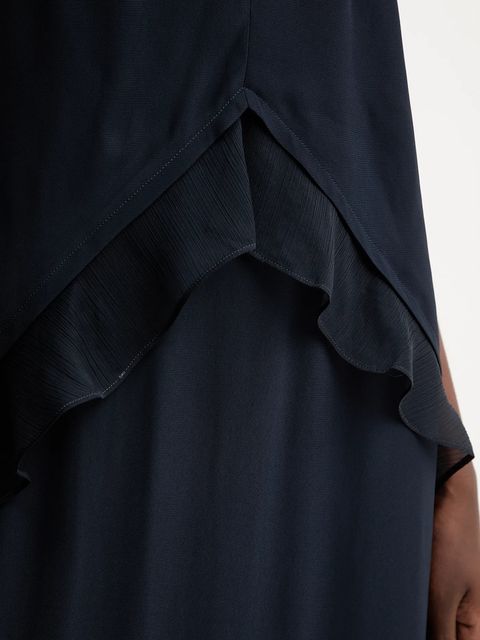 BOSS sukienka kolor granatowy maxi rozkloszowana 50542856