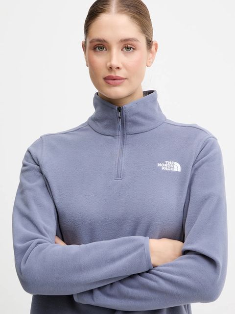 The North Face bluza polarowa damska kolor fioletowy gładka NF0A8D2JBTR1