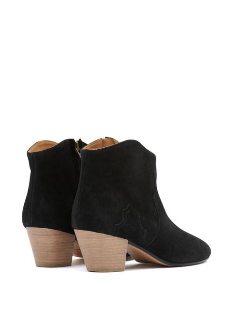 ISABEL MARANT Dicker suede Western boots - Black