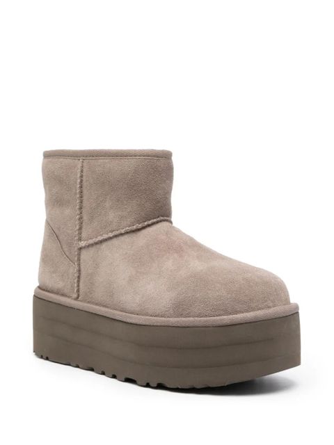 UGG Classic Ultra Mini 50mm suede platform boots - Grey