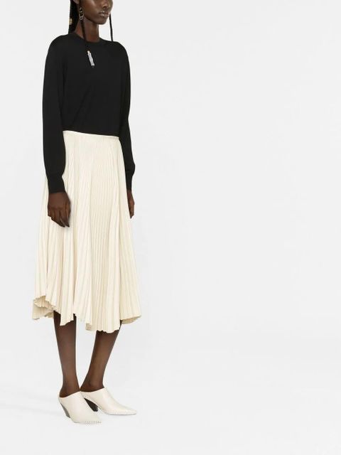 Jil Sander crew neck pullover sweater - Black