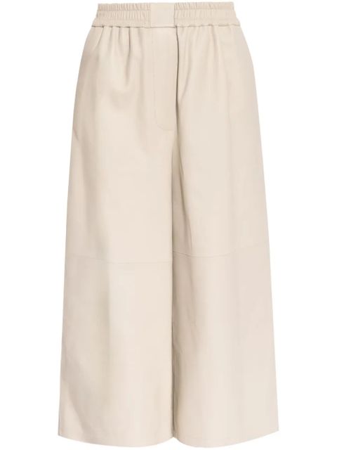 LOEWE cropped leather trousers - Neutrals - zdjęcie produktu nr 1