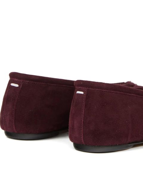 Maison Margiela Tabi suede ballet flats - Red
