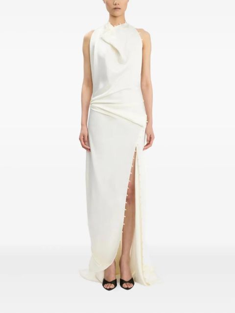 Victoria Beckham cowl-neck maxi dress - White - zdjęcie produktu nr 2