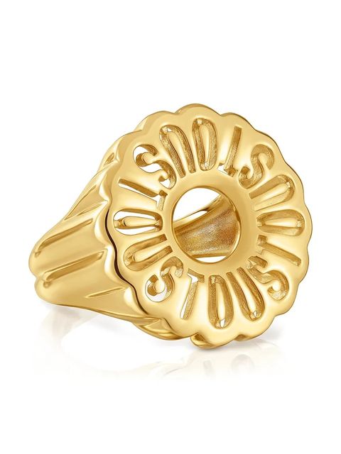 Tous pierścionek ze srebra pokrytego złotem 12 Miranda 1004215512