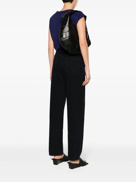 LEMAIRE large Fortune Croissant leather shoulder bag - Black