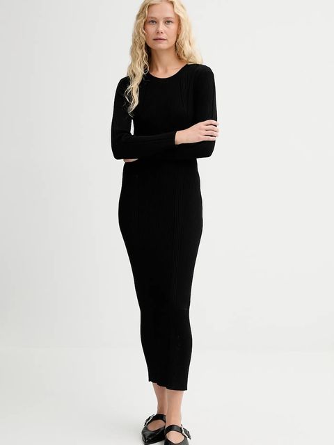 Sessun sukienka kolor czarny maxi dopasowana 25105018